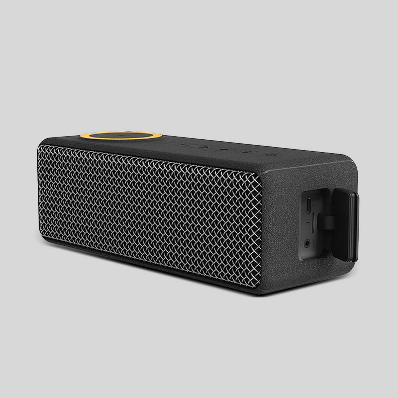 22.4 X 7.9 X 8.4 سم مكبر صوت شاحن لاسلكي متوافق مع MP3 / WMA / WAV / APE / FLAC